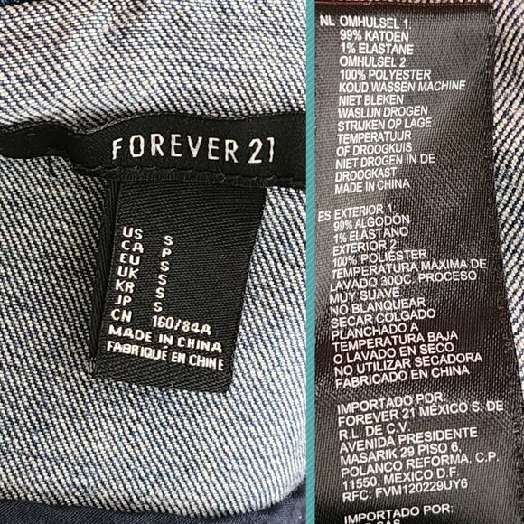 Forever 21 Tapestry Panel Denim Jacket - Picture 7 of 7